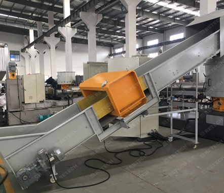 Post Consumer LLDPE Stretch Film Crushing Washing Squeezing Line